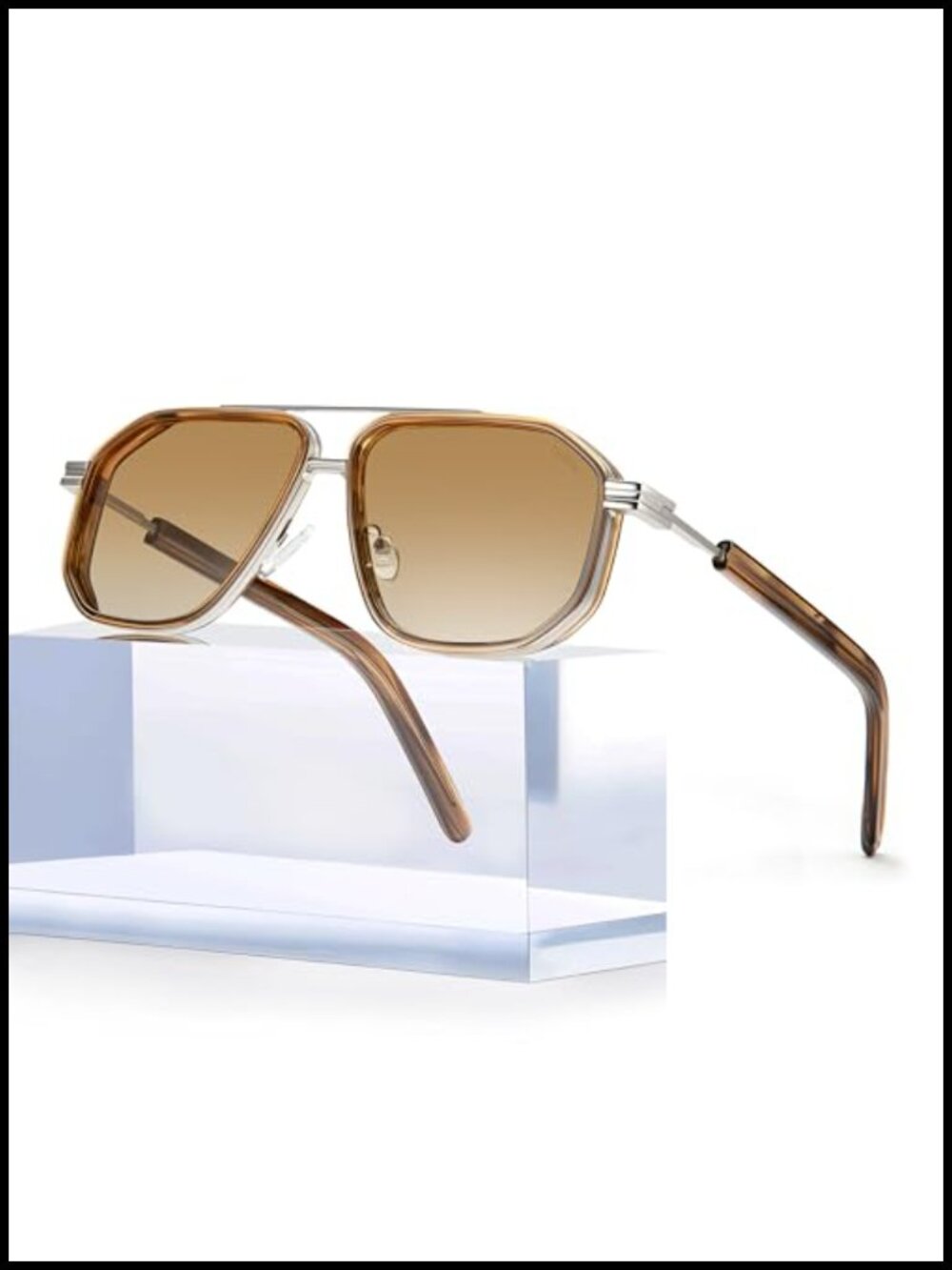 Acetate Polarized Aviator Sunglasses for Men UV Protection Driving